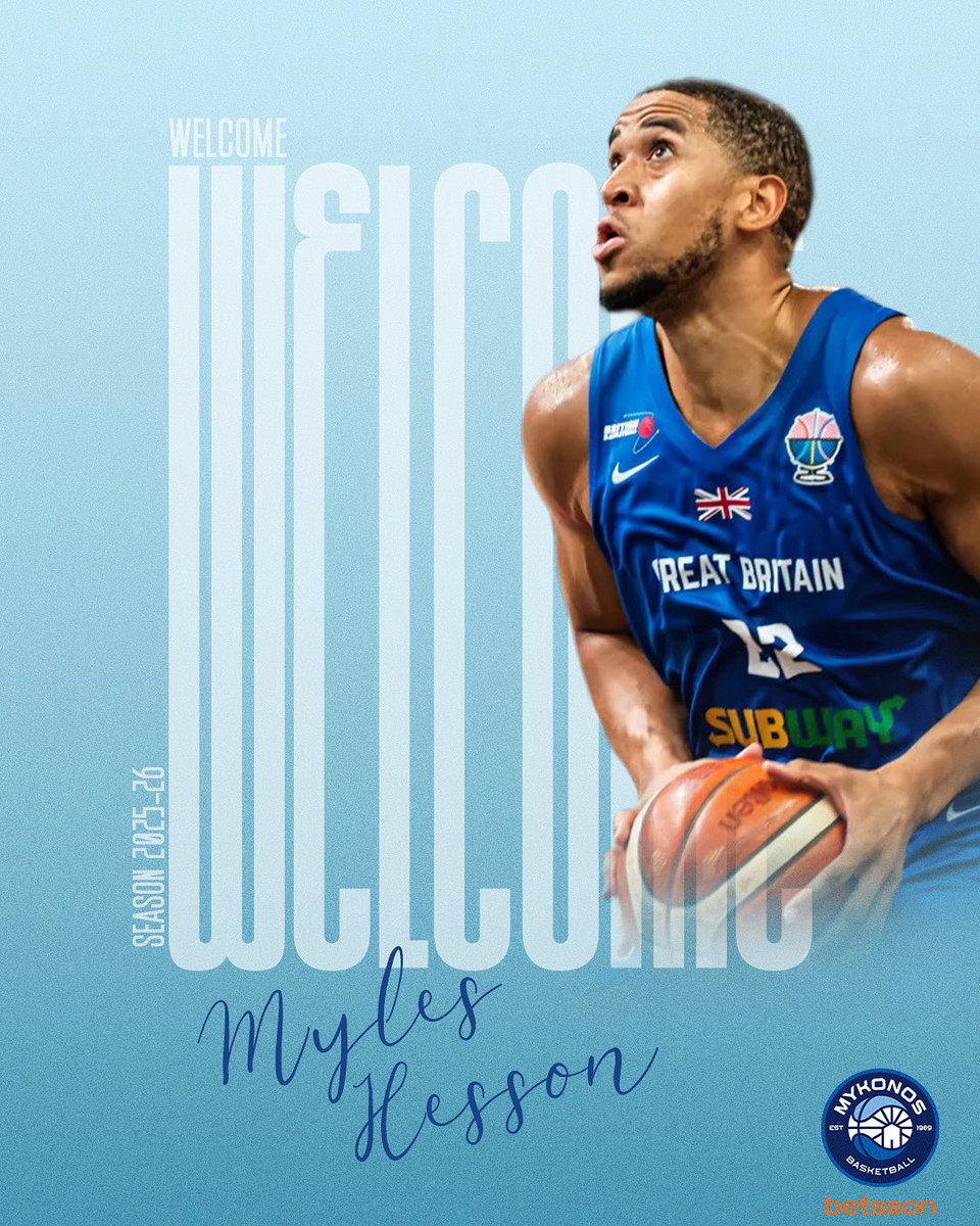 H Μύκονος Betsson BC ανακοινώνει με ιδιαίτερη χαρά την έναρξη της συνεργασίας της με τον Μάιλς Χέσον για την αγωνιστική περίοδο 2025/26.

Ο Μάιλς Χέσον (Myles Hesson) γεννήθηκε στις 5 Ιουνίου 1990, έχει ύψος 1,98 μέτρα και αγωνίζεται στη θέση του φόργουορντ. Τον υποδέχτηκε στο
