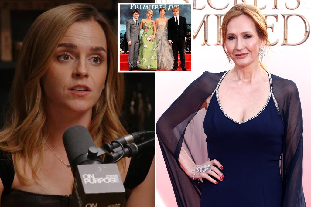 nypost's tweet photo. J.K. Rowling trashes Emma Watson over ‘how ignorant she is’ in latest swipe in years-long rift https://t.co/GQVLYE7CVL https://t.co/DXjg5V0vwo
