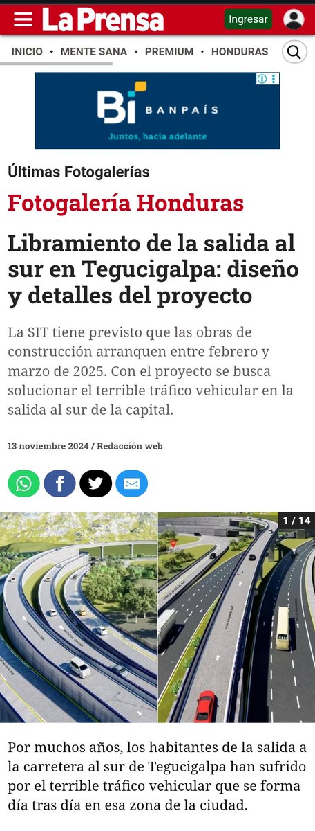 Hoy inicia el Mega Proyecto de libramiento de La Salida del Sur de Tegucigalpa.
En 2017-2021....no se pudo.
En enero 2025...no se pudo.
En junio 2025...no se pudo.
En septiembre 2025 ? <a href="/TraficoSurTegus/">Trafico Salida al Sur Tegucigalpa</a> <a href="/TRAFICOENTEGUS/">Trafico en Tegus</a> <a href="/GobiernoHN/">Gobierno de Honduras (Archivado)</a> <a href="/BCIE_Org/">BCIE</a> <a href="/AlcaldiaDCHN/">Alcaldía del Distrito Central</a> <a href="/SITHonduras/">Secretaría de Infraestructura y Transporte</a> <a href="/ALaOrdenhn/">ALaOrden</a>
