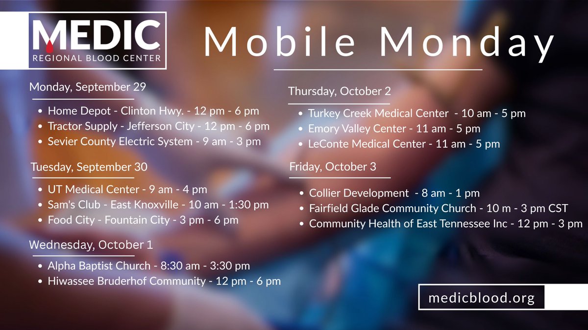 MEDICblood's tweet image. For all mobile drives, visit medicblood.org.