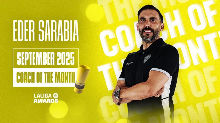 🤯 Eder Sarabia es nombrado MEJOR entrenador del mes de septiembre en #LaLiga.

#ElcheCF