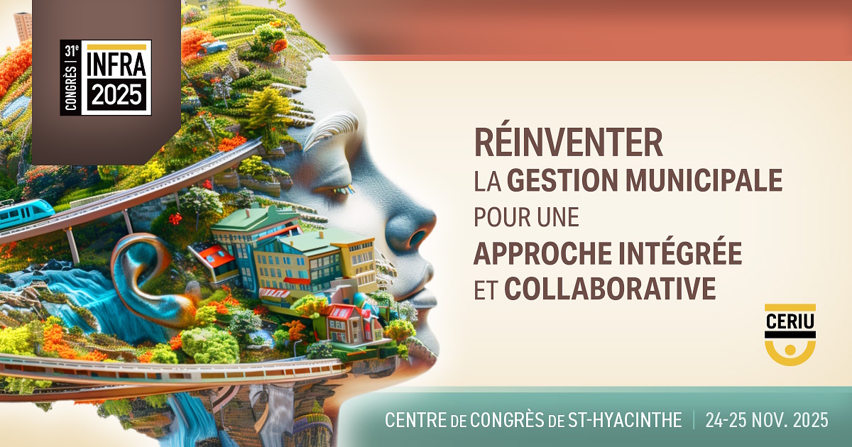 🎓 Étudiants universitaires : présentez vos projets au Congrès INFRA 2025 !
📍 Séance d’affichage à St-Hyacinthe les 24-25 nov.
📅 Date limite : 27 oct.
🔗 Réseautage, visibilité, échanges avec experts
👉 Infos : charlene.daguin@ceriu.qc.ca