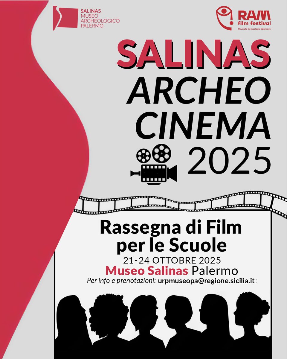 🎥  SALINAS ARCHEO CINEMA 2025

🚸 Rassegna di film per scuole medie e superiori 

👉 Scuole e docenti: prenotate subito la vostra partecipazione!
📧 Info e prenotazioni: urpmuseopa@regione.sicilia.it

#palermo #archeologia #cinema #scuola