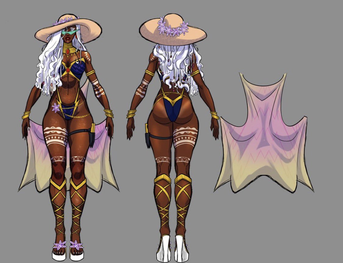storm “Tropical Typhoon” bikini skin concept art by <a href="/giosbizarreart/">Gios.Bizarre.Art</a>