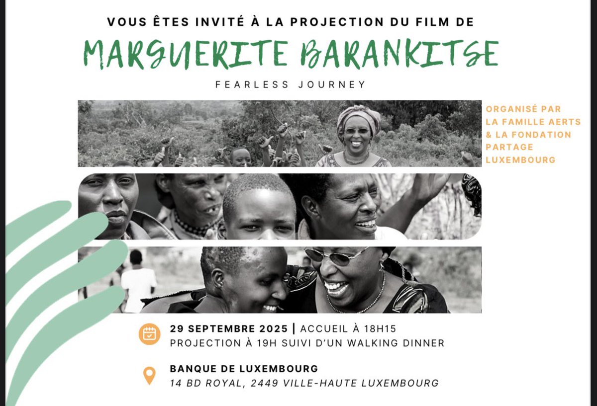 Ce soir au #Luxembourg, projection du film Fearless Journey sur #Maggy. Une occasion de plonger dans son parcours de résilience et mettre en lumière l’impact significatif et durable de son engagement dans la région des Grands Lacs et au-delà. <a href="/Maison_Shalom/">Maison Shalom International</a>