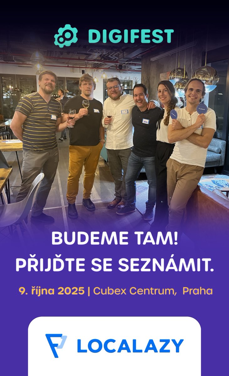 I've heard this story hundreds of times before "We just need basic translations. But wait, what about plurals and 10,000 strings?"

That's why I'm looking forward to @PetrHodny's talk at #DIGIFEST2025: "Why ChatGPT and Excel will eventually betray you"

Oct 9 in Prague! 🇨🇿