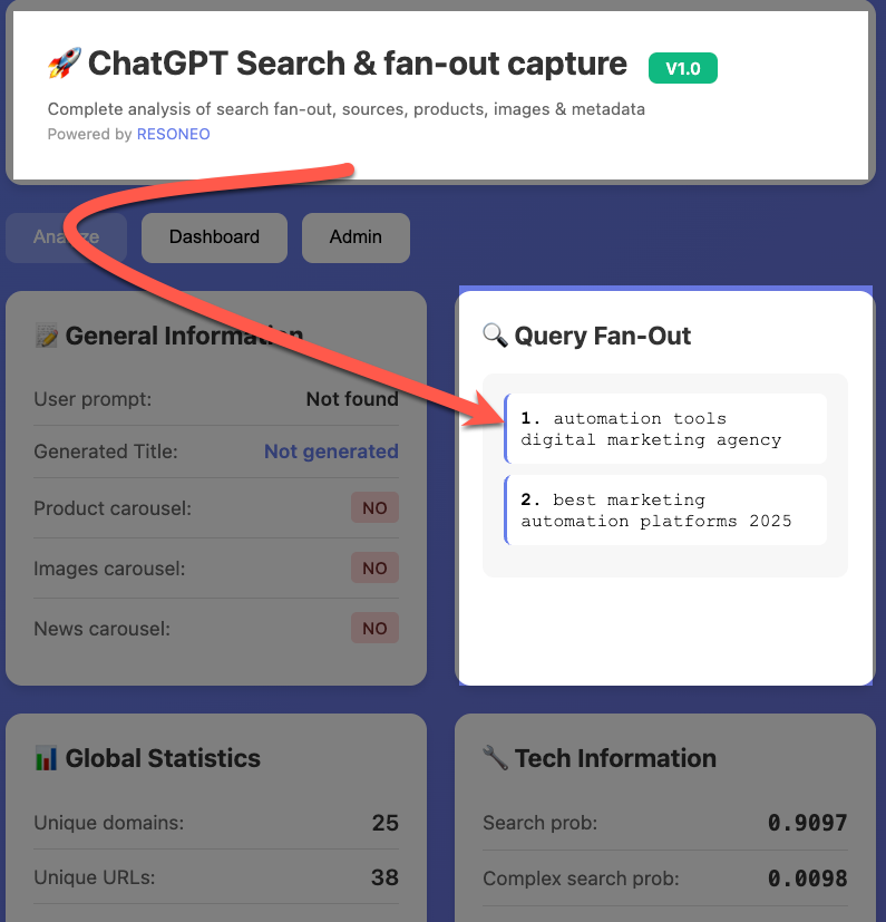 Whoa, this is a powerful new SEO extension. 

ChatGPT Search Capture extracts the query fan-outs, top citations, suggested products + more: