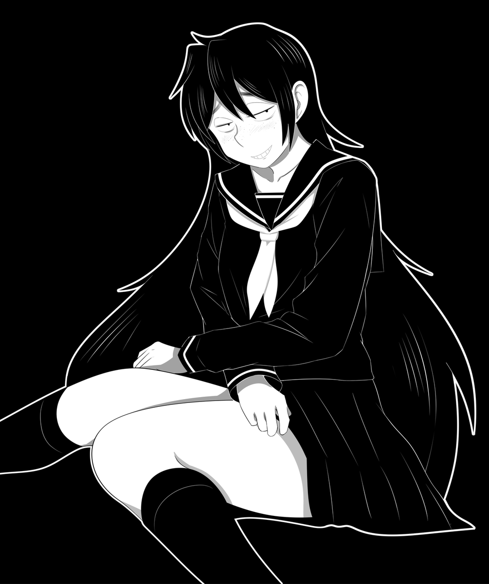 思い切ってしっかり黒くすると映えますね彼女は･･･