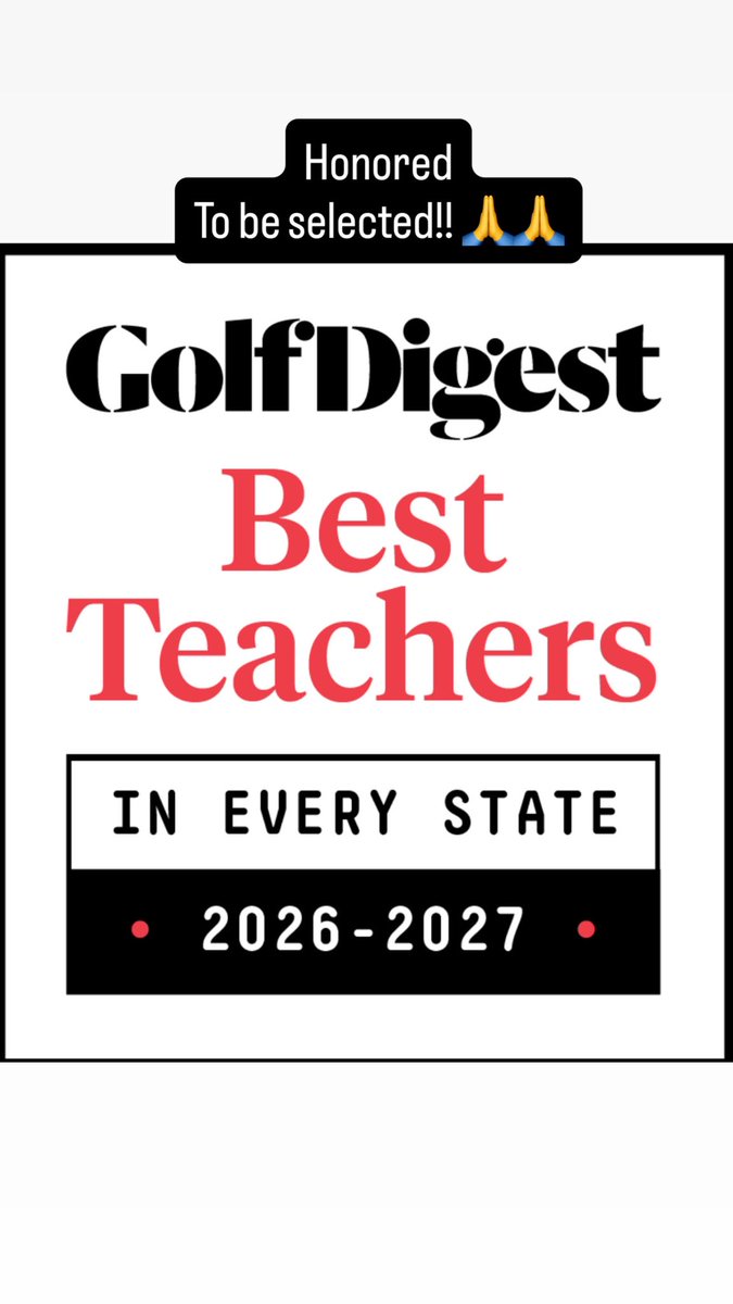 jessgolflessons's tweet photo. Thank you to @GolfDigest for selecting me into the Best Teachers List! I love helping golfers improve their games and have more fun on the course! Thank you to everyone who has influenced me and guided me
Along my golf instruction journey! I am also grateful to Deer Creek! https://t.co/cCYpw0TB2G