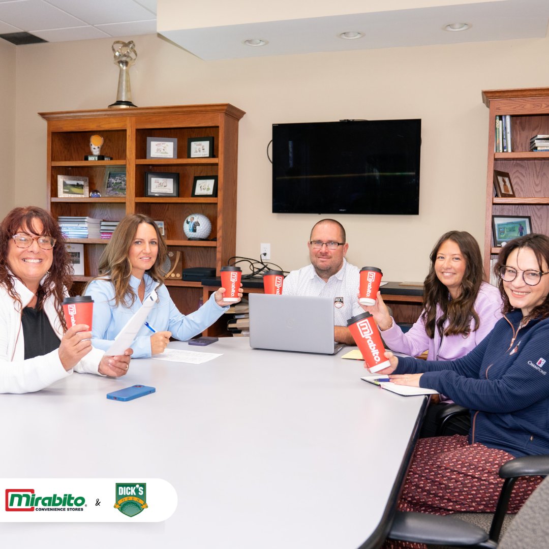 dicksopengolf's tweet image. Mirabito coffee is always fueling our brainstorm sessions for the 2026 DICK&apos;S Open ⛳ Happy #NationalCoffeeDay to all who celebrate- make sure to head to a Mirabito Convenience Store &amp;amp; grab your favorite pick me up ☕