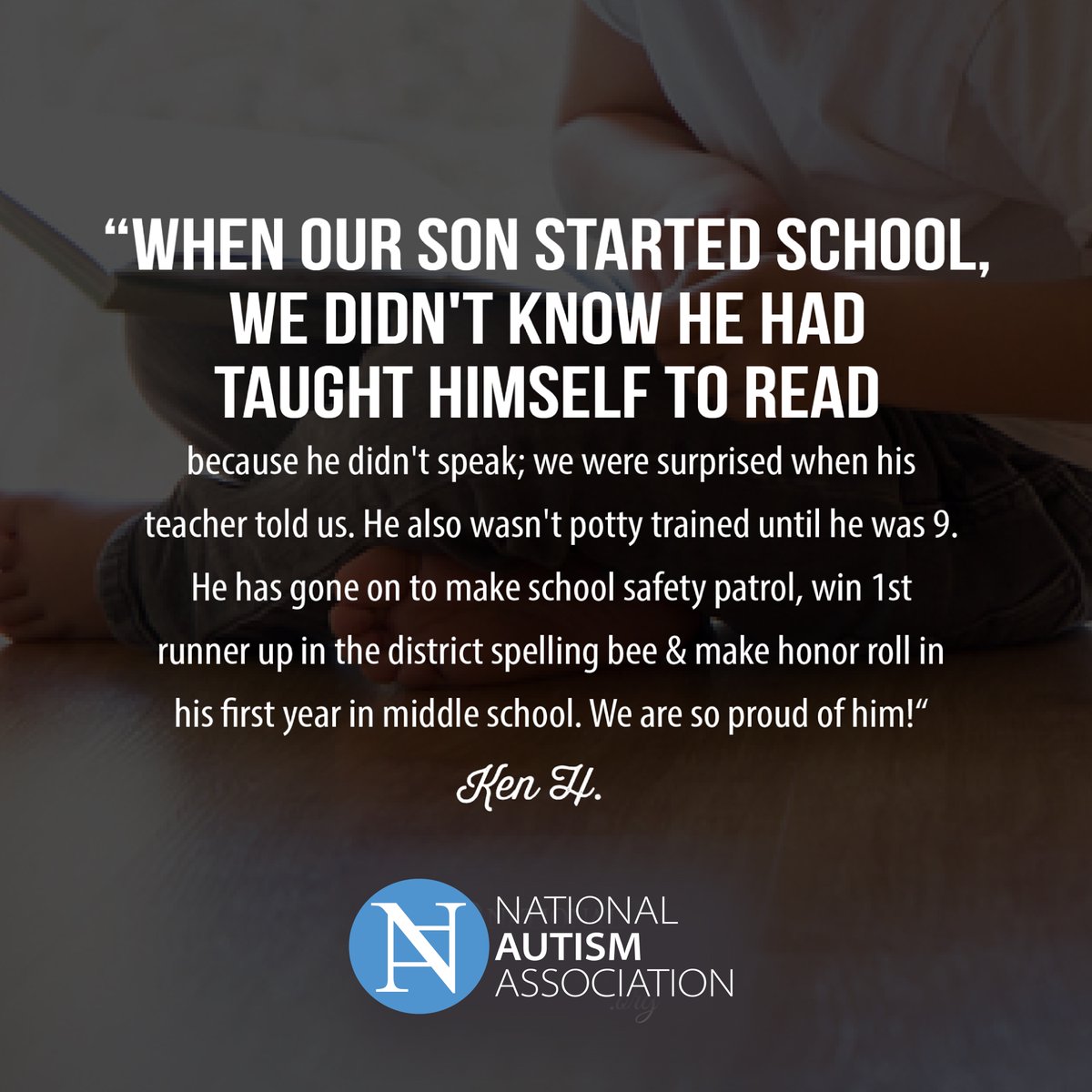 "We are so proud of him!"
#autism #MilestoneMonday