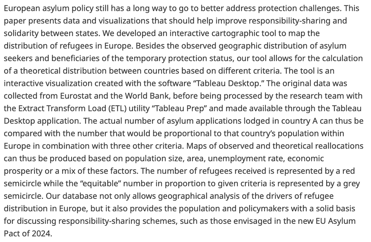 Data_and_Policy's tweet image. New article!
Data visualization tool for a fairer geography of refugee protection in Europe
👉 bit.ly/4pR1kWc
By @EtiennePiguet and Andreas Perret
#data #asylum #refugees #responsibility