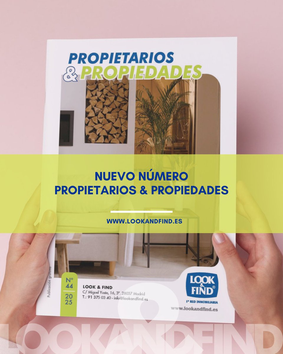 Nuevo 📰 número de Propietarios &amp; Propiedades. Accede a la versión online en el siguiente enlace: lookandfind.es/PROPIETARIOS-P…
#encuentraloquebuscas #lookandfind #propietariospropiedades #franquiciainmobiliaria #revistainmobiliaria