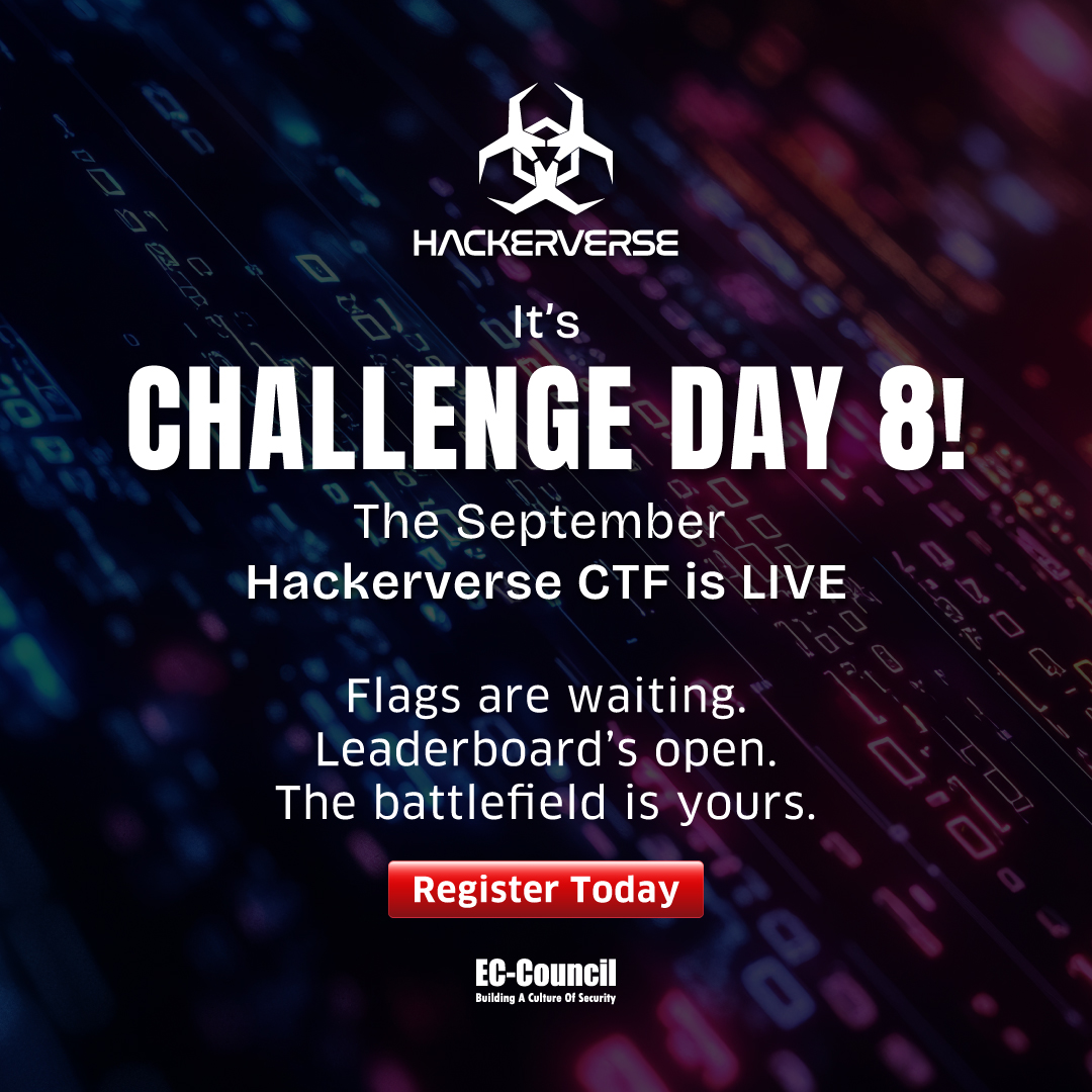 hackerverse_ecc's tweet image. ⚡ Final call to join this month’s Hackerverse CTF Challenge!

Only 48 hours remain to prove your skills and climb the leaderboard.

Register now before time runs out: buff.ly/4ijRWG6 

#eccouncil #hackerverse #hackerversectf #monthlyctf #ctf