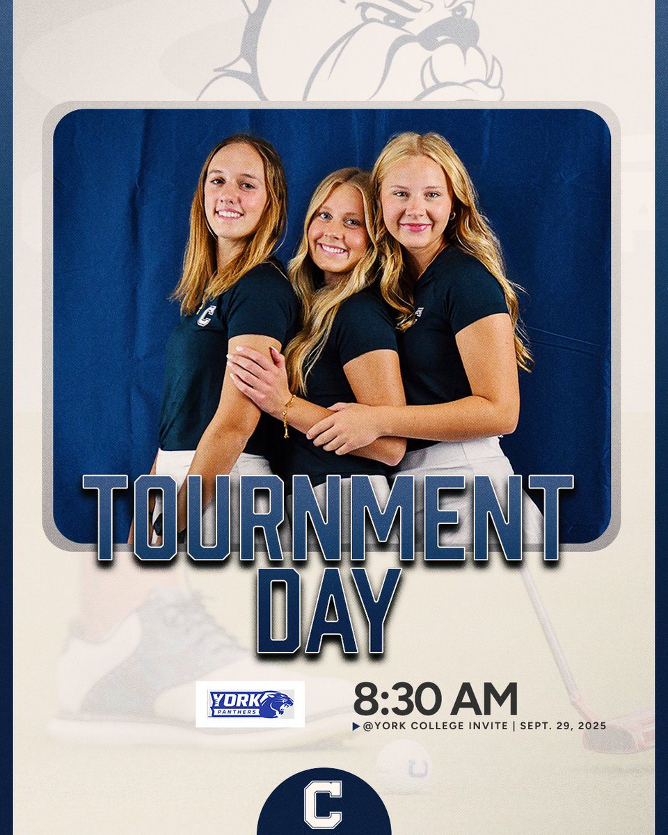 Concordia Bulldogs (@cunebulldogs) on Twitter photo ⛳️ TOURNAMENT DAY! ⛳️
<a href="/CUNEBulldogGolf/">CUNE Bulldog Golf ⛳️</a> @ York College Invite
🕐 8:30 AM
📍 York CC (York, NE) 
📊 scoreboard.clippd.com/tournaments/23… ⛳️ TOURNAMENT DAY! ⛳️
<a href="/CUNEBulldogGolf/">CUNE Bulldog Golf ⛳️</a> @ York College Invite
🕐 8:30 AM
📍 York CC (York, NE) 
📊 scoreboard.clippd.com/tournaments/23…