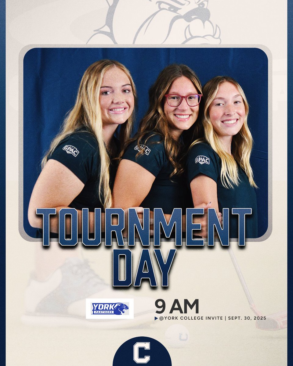 Concordia Bulldogs (@cunebulldogs) on Twitter photo ⛳️ TOURNAMENT DAY! ⛳️
<a href="/CUNEBulldogGolf/">CUNE Bulldog Golf ⛳️</a> @ York College Invite
🕐 9 AM
📍 York CC (York, NE)
📊 scoreboard.clippd.com/tournaments/23… ⛳️ TOURNAMENT DAY! ⛳️
<a href="/CUNEBulldogGolf/">CUNE Bulldog Golf ⛳️</a> @ York College Invite
🕐 9 AM
📍 York CC (York, NE)
📊 scoreboard.clippd.com/tournaments/23…
