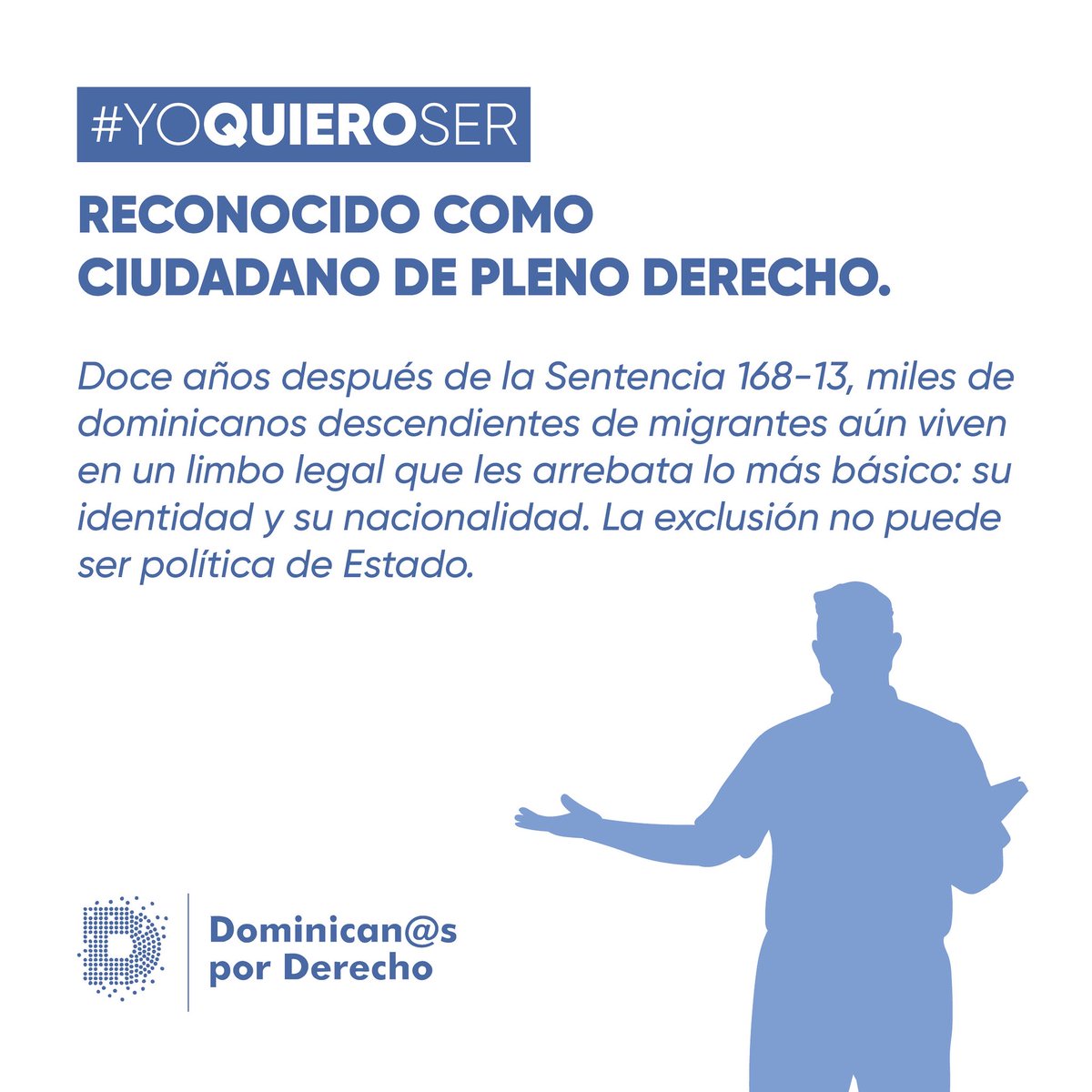 Doce años después de la Sentencia 168-13, miles de dominicanos y dominicanas siguen atrapados en un limbo que les niega nombre, documentos y pertenencia. La exclusión no puede seguir siendo una política de Estado.