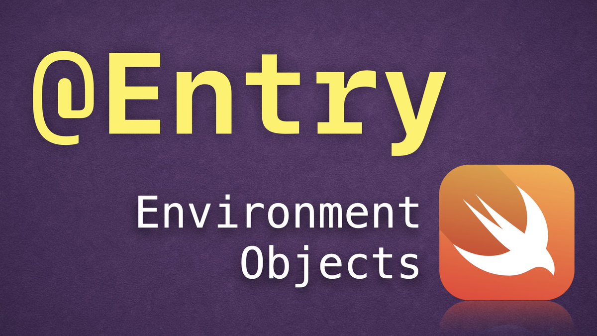 swiftandtips's tweet image. Create custom Environment values in one line with Entry Macro ✅
I show you how in this video👇🏻
youtu.be/d976O4pIX9s