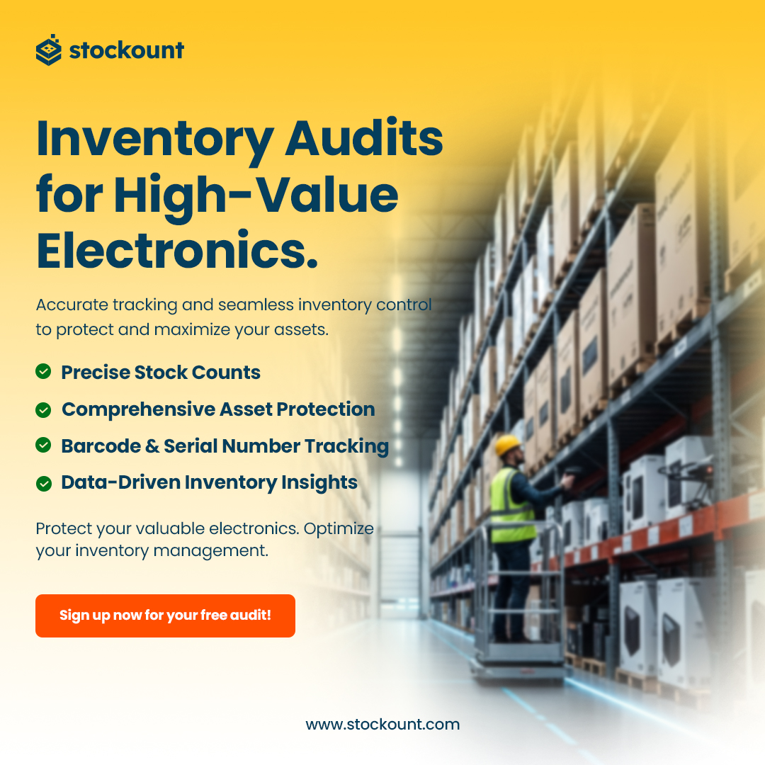 stockount's tweet image. 🔐 Protect your high-value electronics with smarter audits.
✅ Zero stock loss
✅ Real-time insights
📊 Try FREE today 👉 stockount.com

#InventoryAudit #SmartInventory #ElectronicsAudit #BusinessGrowth #digital #barcode #Realtime #reports #ElectronicsBusiness #Digital
