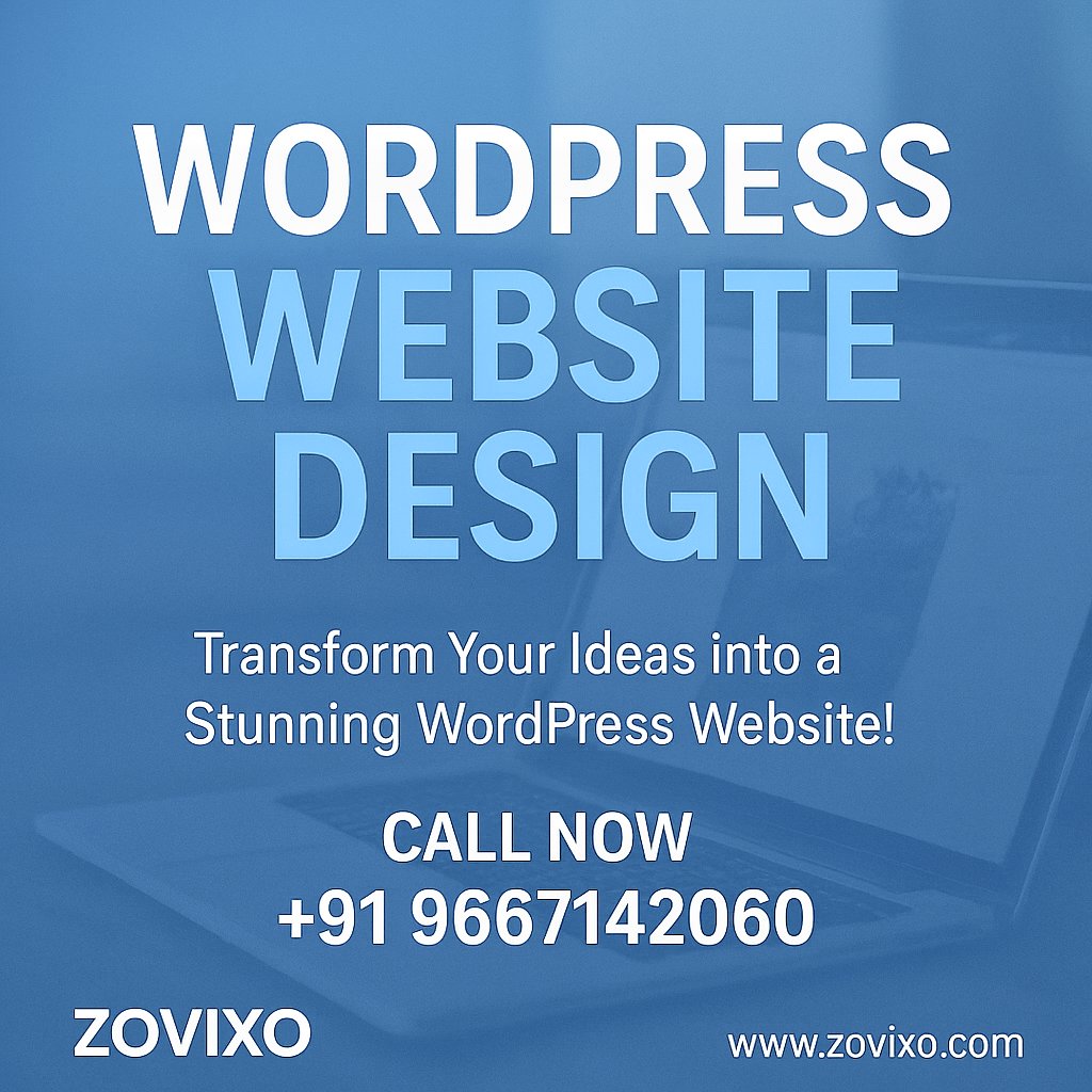 zovixo's tweet image. 🚀 Transform Your Ideas into a Stunning WordPress Website! 

📞 Call us today: +91 9667142060
🌐 Visit: zovixo.com

#WordPressWebsite #WebsiteDesign #WebDevelopment #ProfessionalWebsite #OnlineSuccess #BusinessGrowth #Zovixo #ModernWebsiteDesign #DigitalPresence