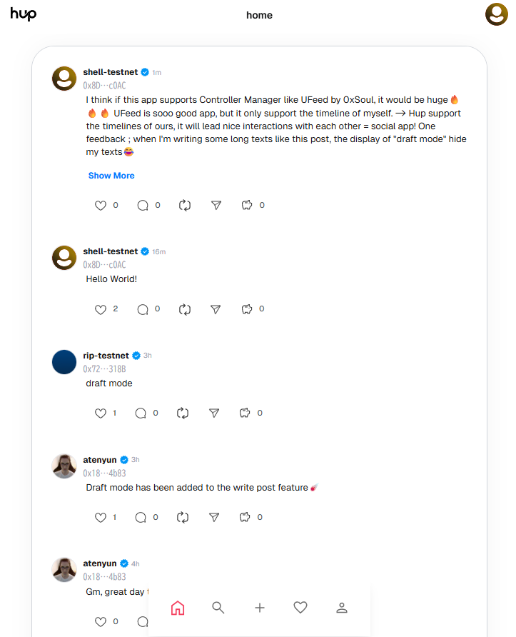 Now I'm trying H🆙 app in testnet in LUKSO.
It's really fun for me to try out in the beta-test.
Thanks <a href="/atenyun/">Amir Rahimi</a> for continuously cooking👨‍🍳