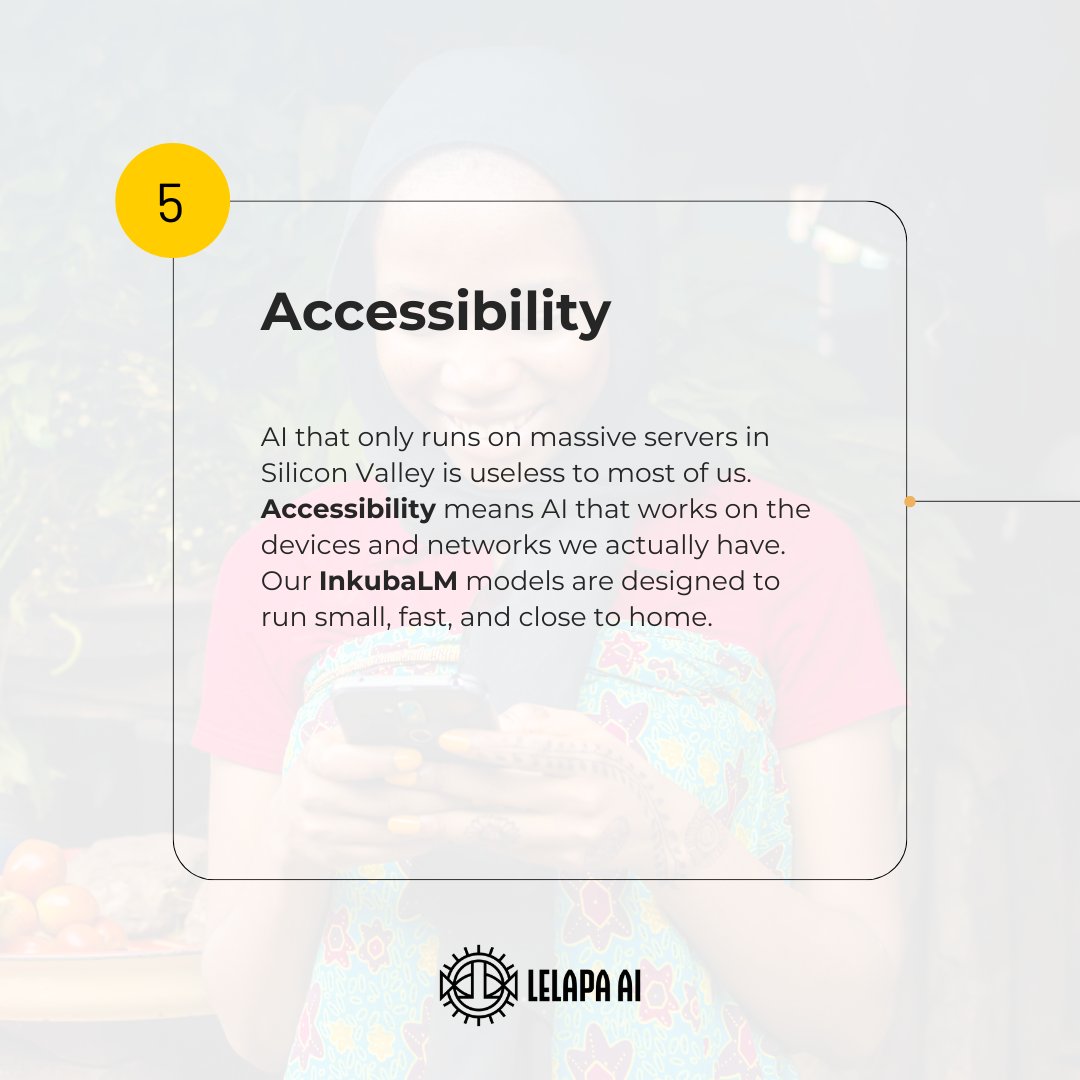 LelapaAI's tweet image. 6/ 

#AIForAfrica #G20 #AfricanAI #DataSovereignty #EthicalAI #DigitalInclusion #LelapaAI #AfricanLanguages