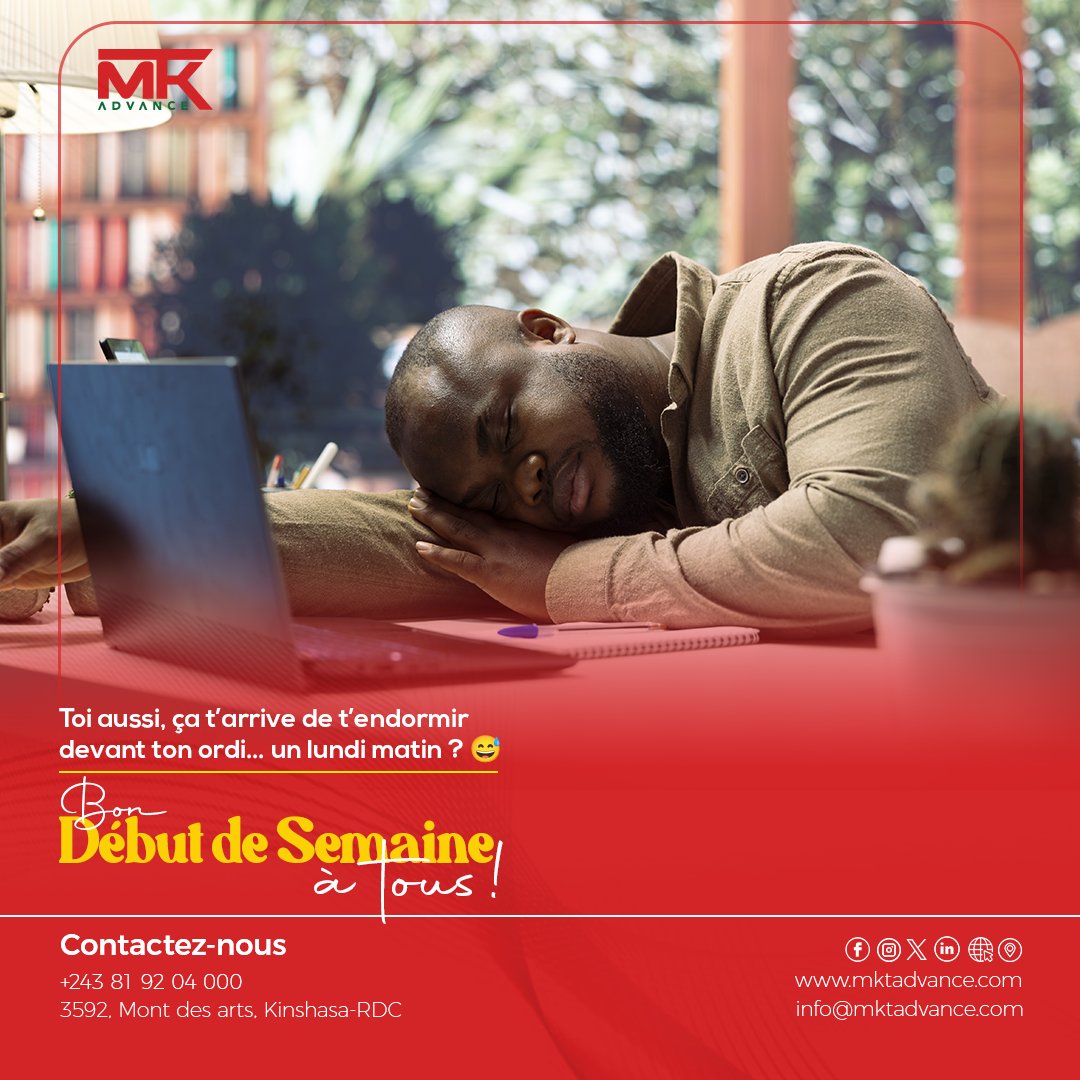 mktadvance's tweet photo. Lundi matin, café serré ☕, yeux encore lourds 😴… mais objectifs bien clairs .

#MKTAdvance #LundiMotivation #BonDébutDeSemaine #Avançons https://t.co/aBbkuXLt1b