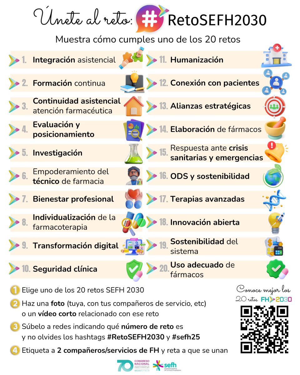S.E.F.H (@sefh_) on Twitter photo El #RetoSEFH2030 es el reflejo de todo lo que ya estamos construyendo juntos
Ahora es tu turno: muéstranos cómo contribuyes desde tu servicio de farmacia 🏥💊💉
⏳ En 2 semanas nos vemos en #sefh25 <a href="/sefhcongreso/">70 Congreso SEFH</a> El #RetoSEFH2030 es el reflejo de todo lo que ya estamos construyendo juntos
Ahora es tu turno: muéstranos cómo contribuyes desde tu servicio de farmacia 🏥💊💉
⏳ En 2 semanas nos vemos en #sefh25 <a href="/sefhcongreso/">70 Congreso SEFH</a>