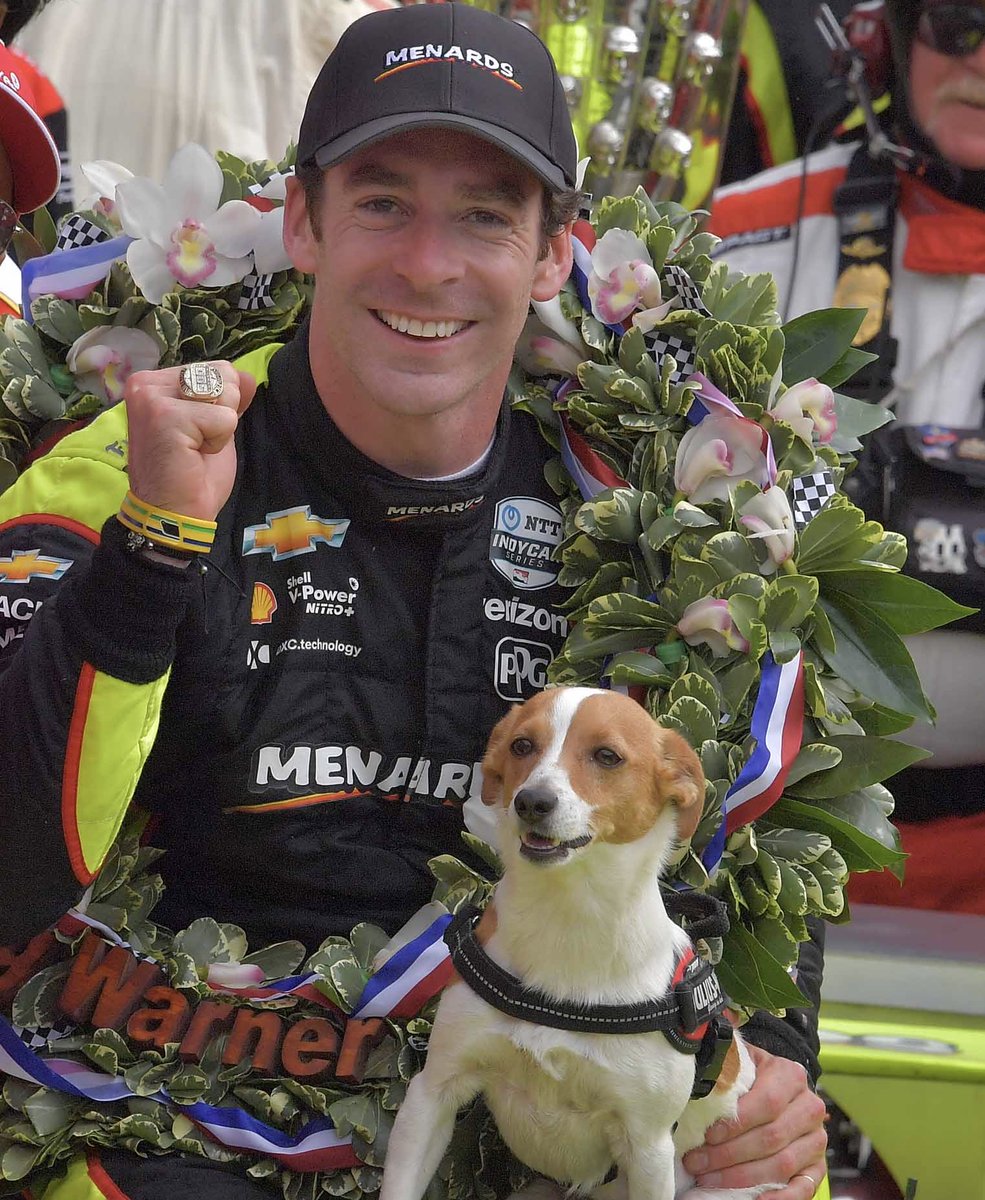 Did you know that in 1959, 2008 &amp; 2019 the #Indy500 winner had their dog(s) join them in Victory Lane at Indianapolis Motor Speedway?

Roger, Scott &amp; Simon all had their special friends join them on their winning afternoon. Ward even took is dog on the victory lap in the Pace Car