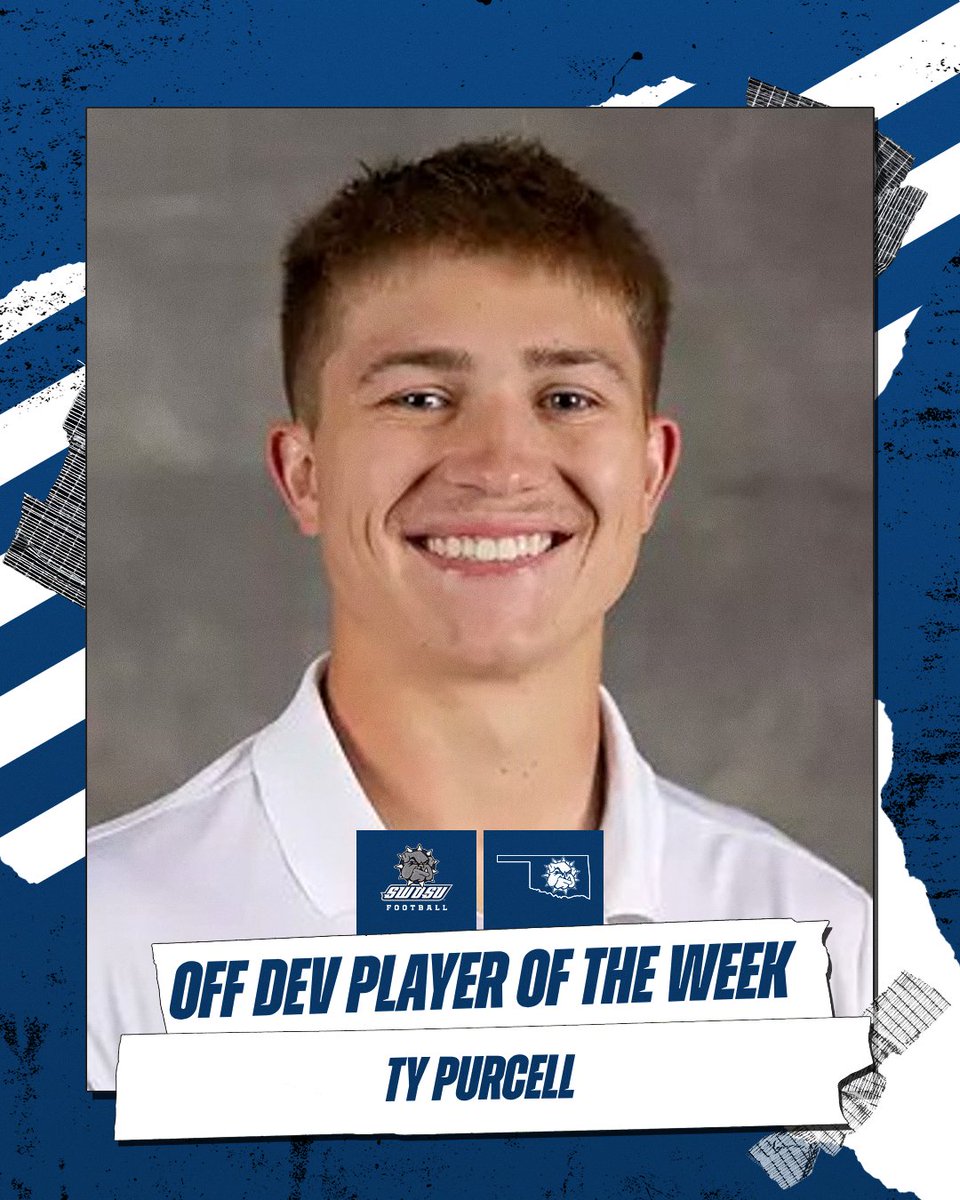 SWOSUFootball's tweet photo. Congratulations to our players of the week!   
Offensive Developmental Player of the Week: Ty Purcell  
#EAT https://t.co/Krv5qz5jEh