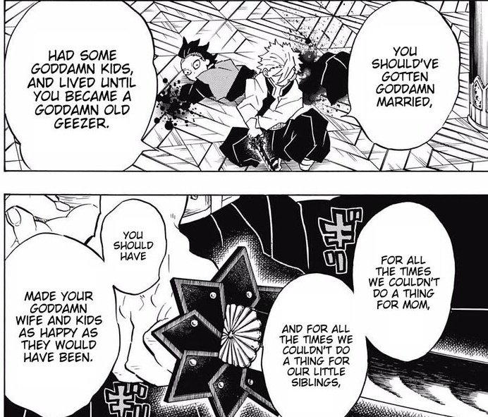 xgdaisuki's tweet image. 【Regarding Sanemi's attempt to break Genya's eyes. 】

⚠️Please note that this sentence contains spoilers.

This high-impact scene, when it came out, I think a lot of people thought, "What a crazy guy is."😱 I thought so, too. It wasn't until the end of the story that I fell in…