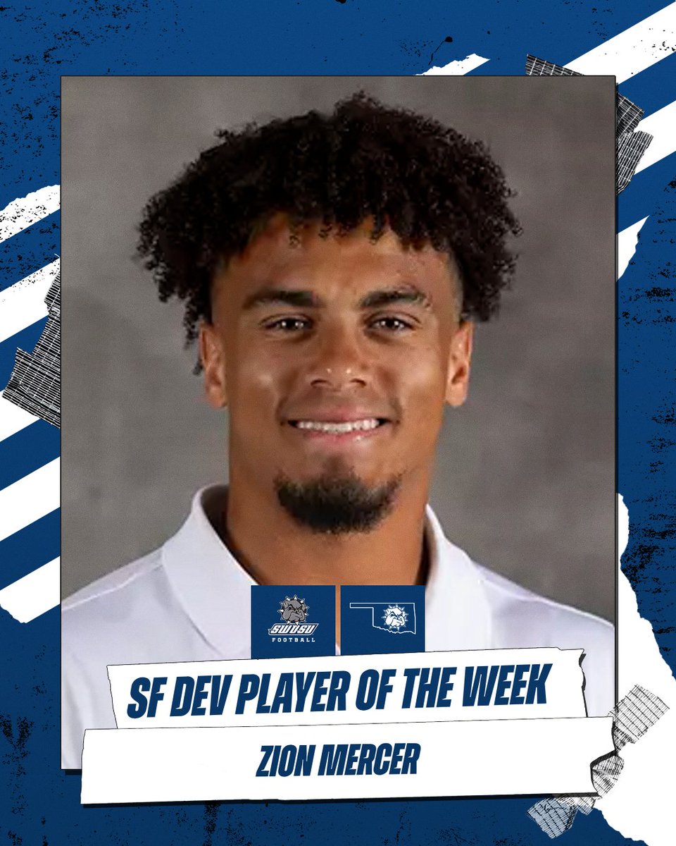 SWOSUFootball's tweet photo. Congratulations to our players of the week!   
Special Forces Developmental Player of the Week:  Zion Mercer
#EAT https://t.co/aH1TDoVkSJ