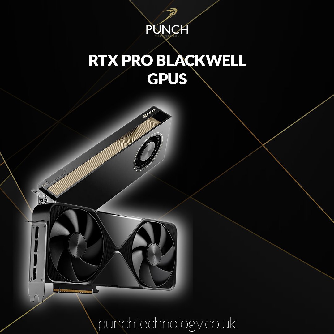 New RTX Pro Blackwell GPUs are available to configure in Punch Technology high-end workstations.

▶️ Nvidia RTX Pro 6000 96GB Blackwell Workstation Edition 600W
▶️Nvidia RTX Pro 6000 96GB Blackwell Max-Q Workstation 300 

punchtechnology.co.uk