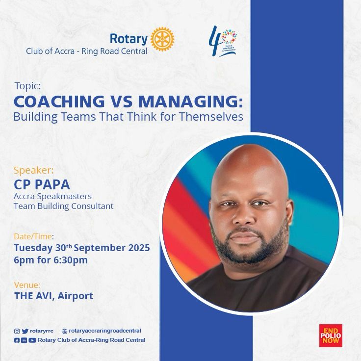 🚀 Are you coaching or just managing?

Join us this Tuesday as we dive deep into the art of building teams that think for themselves 💡👥

Let’s learn how to transform leadership, inspire ownership, and unlock team potential🔑✨

#RRC@40
#WeAreRRC
#ServiceAboveSelf
#EndPolioNow
