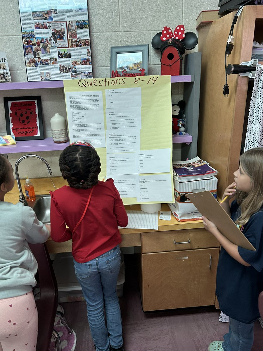 STOKEDTeaching's tweet image. Gallery Walks and Data Talks! Using our ELA Unit 1 Assessment to track our data and reengage in these standards. #UnlockPotential #WeAreRacers @RCE_HCS