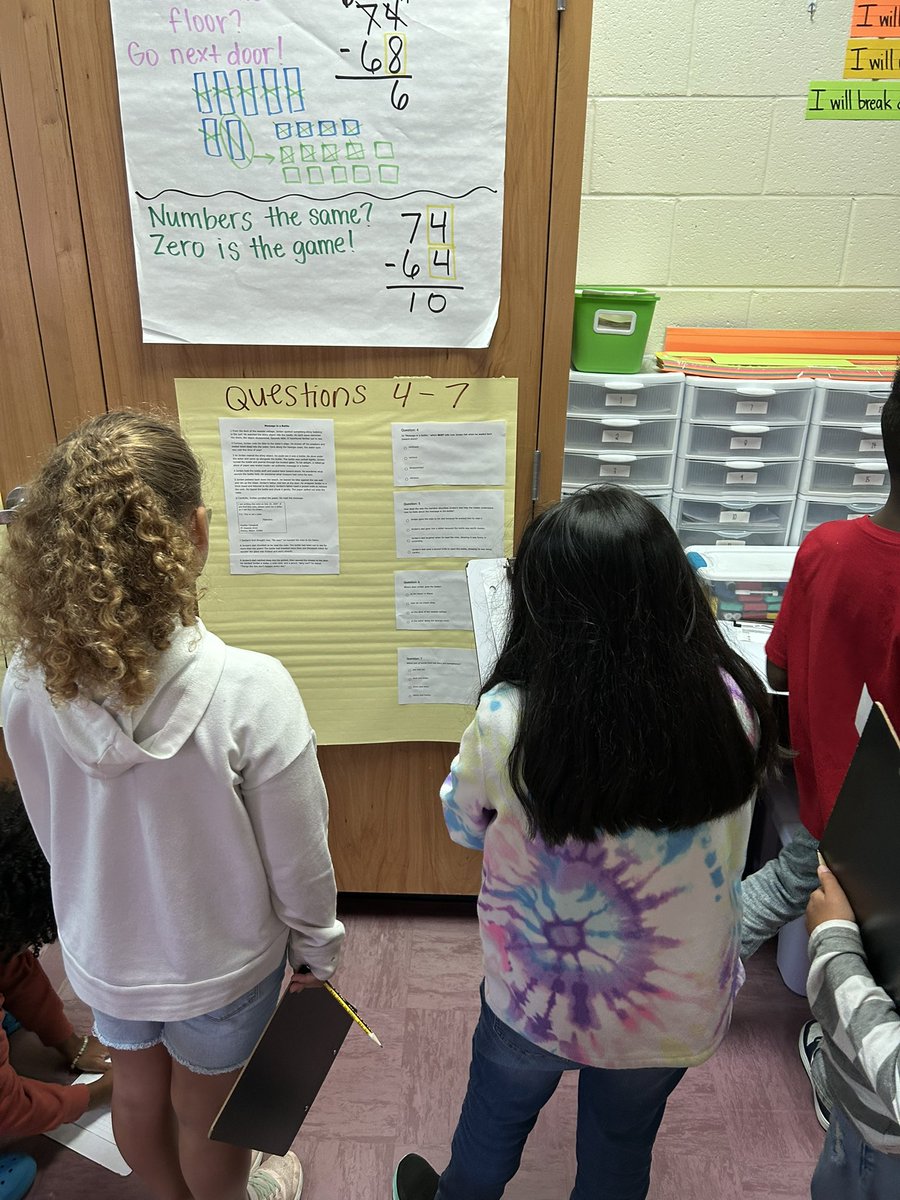 STOKEDTeaching's tweet image. Gallery Walks and Data Talks! Using our ELA Unit 1 Assessment to track our data and reengage in these standards. #UnlockPotential #WeAreRacers @RCE_HCS