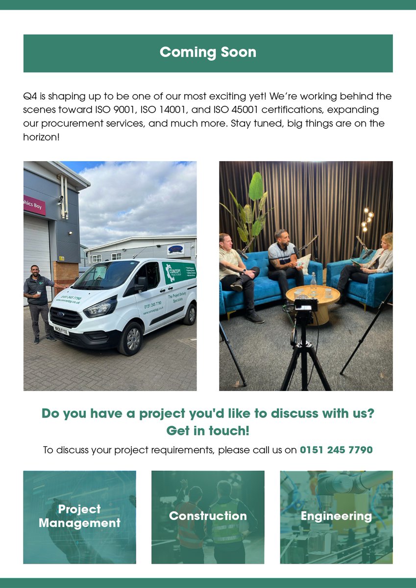 ProjectsConcept's tweet image. Fresh Off the Press: Our Q3 Newsletter Is Here! 📢 

Swipe to see how we’ve been delivering high-quality projects, supporting community initiatives, and expanding our turnkey services. 

Want our updates straight to your inbox? Sign up today! conceptpg.co.uk