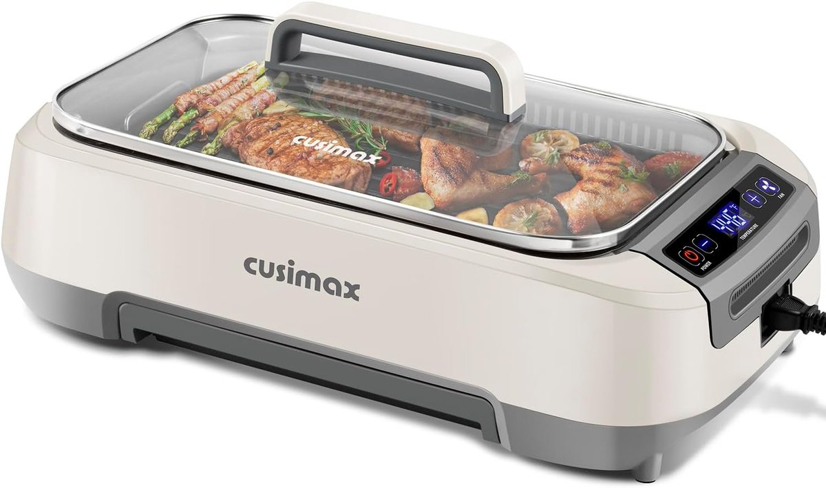 notomissdeals's tweet image. Smokeless Indoor Grill, CUSIMAX Electric Grill, 1500W Korean BBQ Grill with LED Smart Display &amp;amp; Tempered Glass Lid, Non-stick Removable Grill Plate, Turbo Smoke Extractor, White New Model

Price :  $115.58

sovrn.co/1q69n3p

#ad #Extractor

Image Credit : amazon