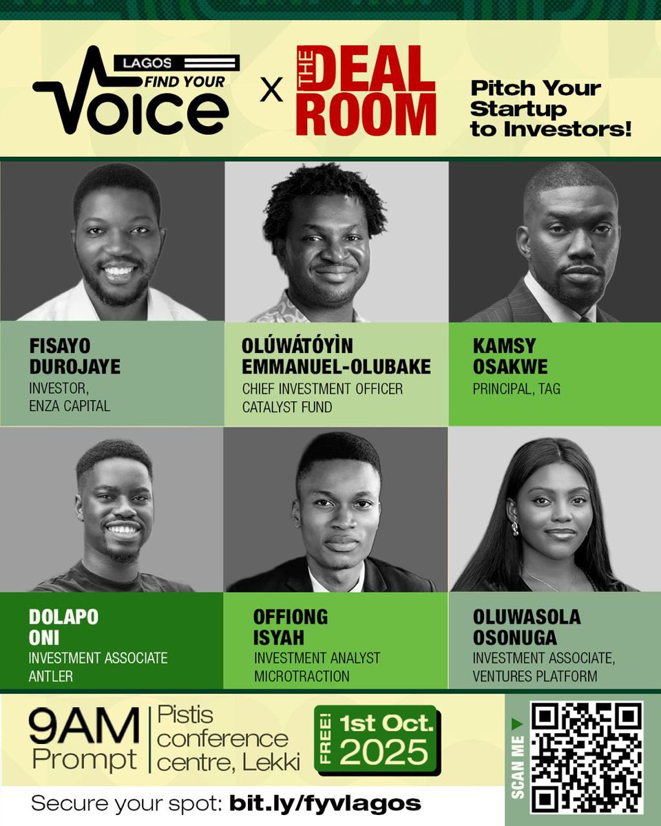 GrowByTobi's tweet photo. Founders, it’s time to Find Your Voice!

Step into the Deal Room and pitch your startup directly to investors. Get the platform to showcase your ideas, make connections, and open doors for investment.

👉 Apply now: https://t.co/eoK7GZ9vpj https://t.co/IdN0HFK1Bo
