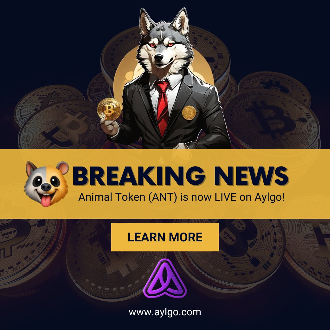 AnimalGame16260's tweet photo. Animal Token (ANT) is now LIVE on Aylgo!
You can easily buy and hold ANT using Aylgo’s secure platform.
👉 Start today and join the fastest-growing Web3 community!
🌐 https://t.co/aTpxrZnDKf

#AnimalToken #Aylgo #CryptoNews https://t.co/c6QFnI3T3j