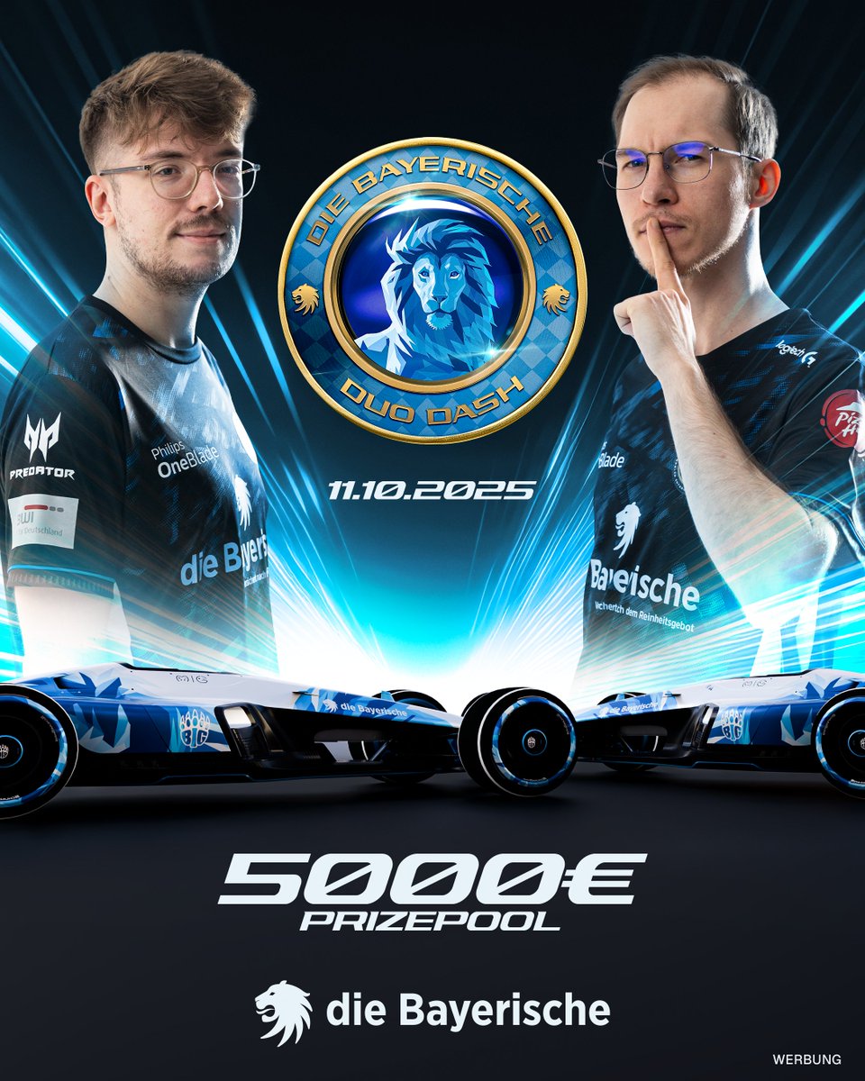 Saving Trackmania one Cup at a time 🇩🇪

We've partnered with Die Bayerische to bring you our next 2v2 Race!

- 11th of October
- 5000€ Prizepool
- 3 secret maps 

Stay tuned for more!
