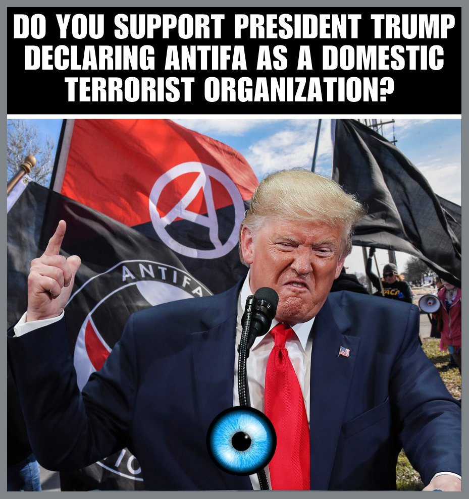 FirstEyesUSA's tweet image. 🚨BREAKING : DO YOU SUPPORT PRESIDENT TRUMP DECLARING ANTIFA AS A DOMESTIC TERRORIST ORGANIZATION? 

A. Yes
B. No