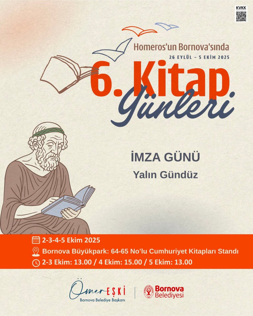 CUMHURİYET YAZARLARI BORNOVA’DA!

6. Bornova Kitap Günleri’nde yazarımız Yalın Gündüz, “Edebiyat ve Yapay Zekâ” söyleşisi ve imza günleri ile okurlarıyla buluşacak. 

Tüm okurlarımızı bekliyoruz.
