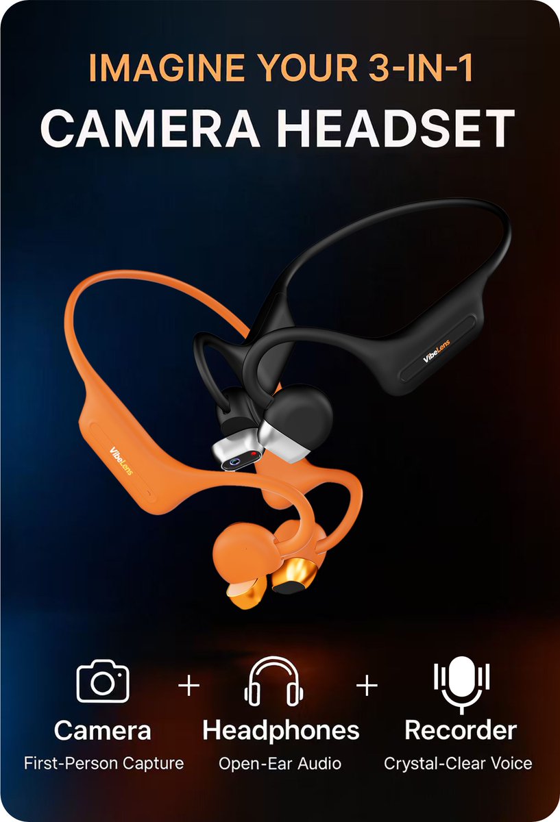 GoBuzzM's tweet photo. MusicCam — 1st AI Camera Headset That Sees, Hears & Thinks
https://t.co/GuxvD0NGlZ
#MusicCam #AICamera #AIHeadset #6AxisHD #WaterproofTech #LifelongAI #VideoCamera #UltralightDesign #OpenEarAudio #SmartHeadsets #InnovativeTech #VideoRecording #MusicListening #VoiceAssistant https://t.co/MLx1gXOJs8