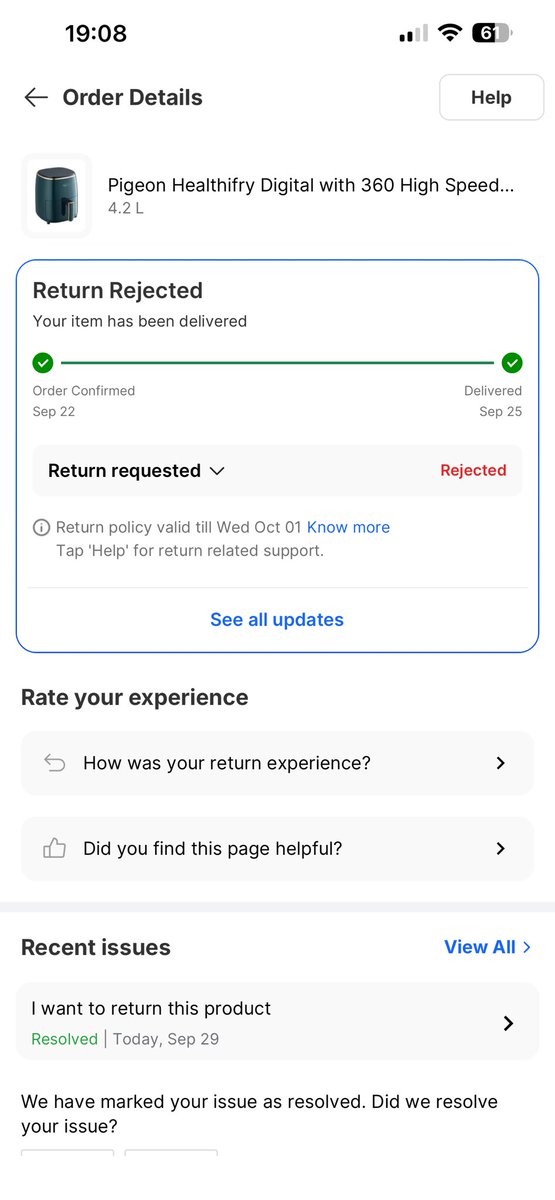 Venkat_ch_'s tweet photo. Received non working product from @Flipkart and 7days brand assistance is a scam where no one responds properly and my brand return period is already over.. what should I do now??
@flipkartsupport rejected my return.
@StovekraftLtd https://t.co/XRQujD2O5N