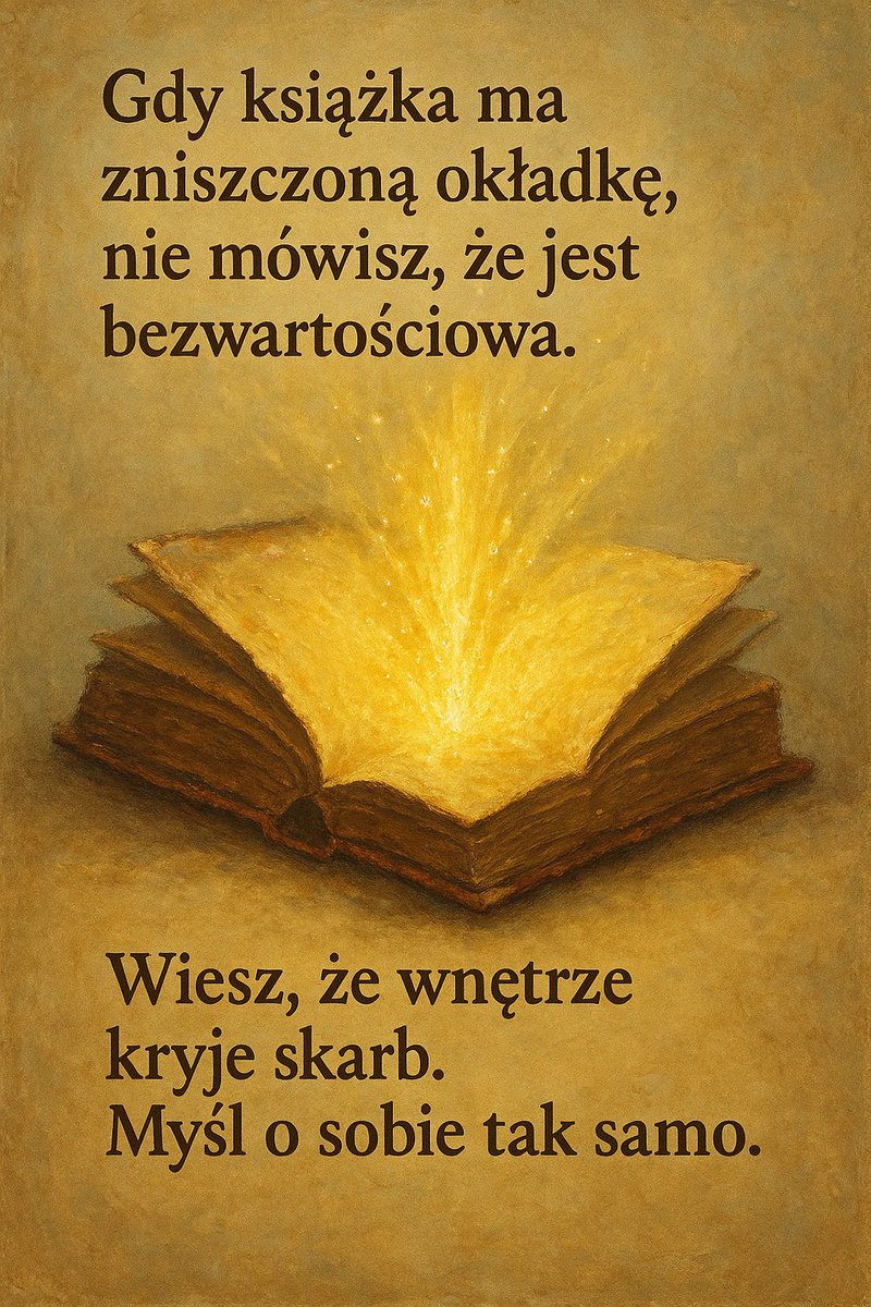 PsycheExplorers's tweet photo. Tak samo jak książka – Twoja wartość nie zależy od tego, co widać na zewnątrz. To, co najpiękniejsze, kryje się w środku: Twoje serce, doświadczenia, mądrość i siła. Pamiętaj, że nawet jeśli życie zostawia na Tobie ślady, wciąż jesteś skarbem. https://t.co/HmKZWLikqv