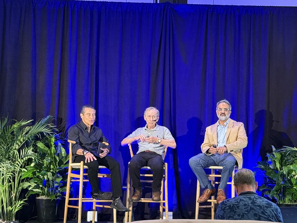 It was a pleasure to share the stage with <a href="/SyntisBio/">Syntis</a> co-founder Bob Langer, during a Q&amp;A with <a href="/PeterDiamandis/">Peter H. Diamandis, MD</a> to discuss our company's past &amp; future, diving deep into #longevity, #obesity, and more. An honor to be on stage with both at the Abundance Longevity trip.