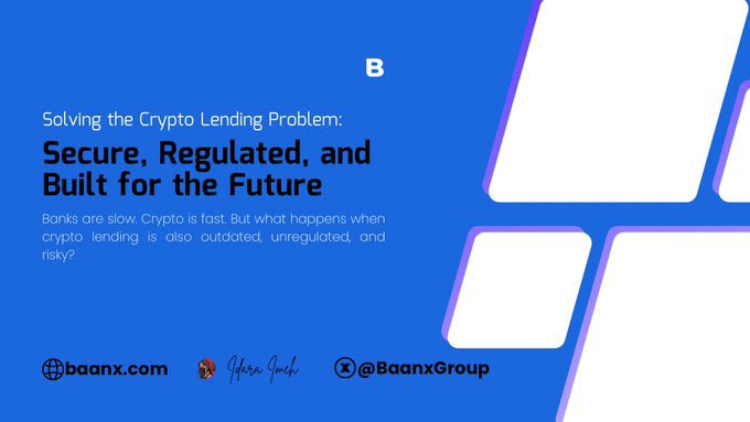 IdaraImeh's tweet image. Traditional banks take forever, full of delays, fees, and outdated systems. Crypto promised speed, but lending in the space often feels unsafe, unregulated, or designed to drain users instead of empowering them. That gap is where @BaanxGroup steps in.

Imagine holding your…