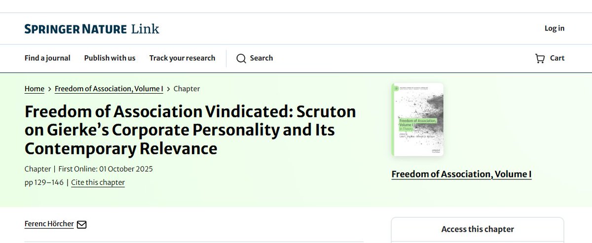Did you know that Roger Scruton had a deep interest in the work of Otto von Gierke (1841-1921), the German legal historian and -thinker?
This is a chapter about Scruton's interpretation of Gierke's overview of medieval German ideas of practical and legal association.
Link below.