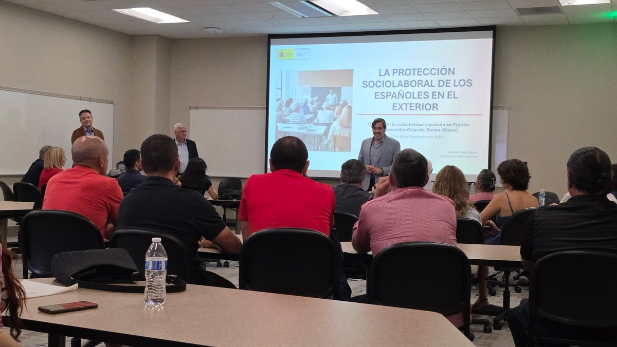 ¡Muchas gracias a todos los que asististeis a la charla en Orlando sobre protección sociolaboral de los españoles en el exterior!
Un agradecimiento especial al <a href="/ConEspMiami/">ConsuIado General de España en Miami</a>, a <a href="/UCF/">UCF</a> y, muy especialmente, al Cónsul Honorario, Francisco José Fernández-Rubiera, por hacerlo posible.